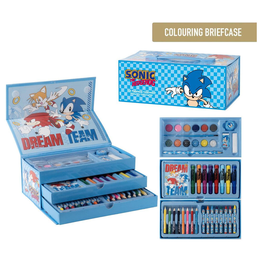 Coloriage Sonic the Hedgehog stationery case