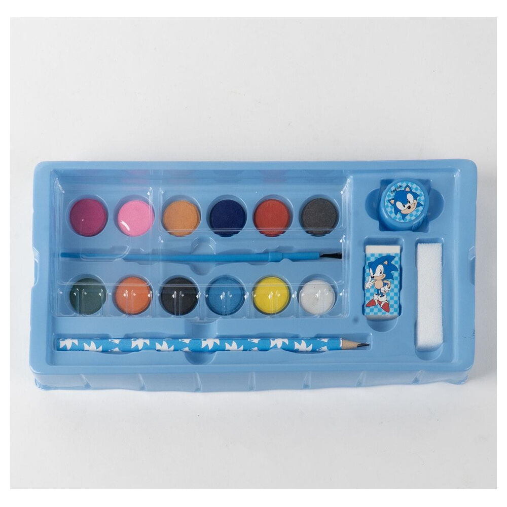 Coloriage Sonic the Hedgehog stationery case, vue 3