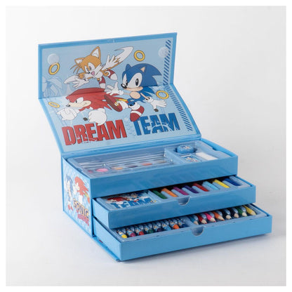 Coloriage Sonic the Hedgehog stationery case, vue 4