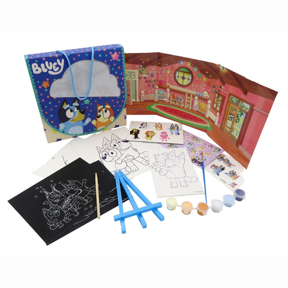 Coloriage Bluey Artistic set