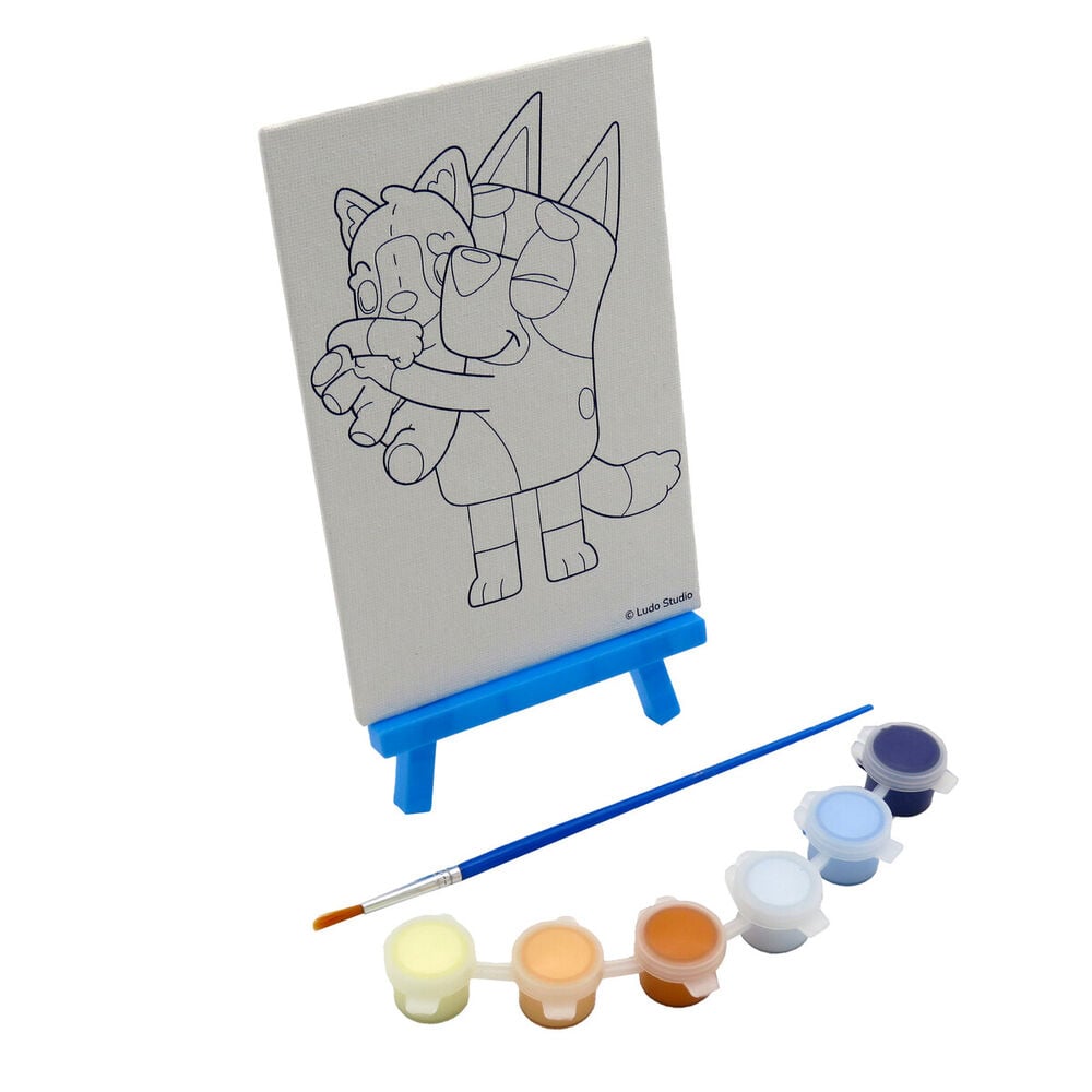 Coloriage Bluey Artistic set, vue 3