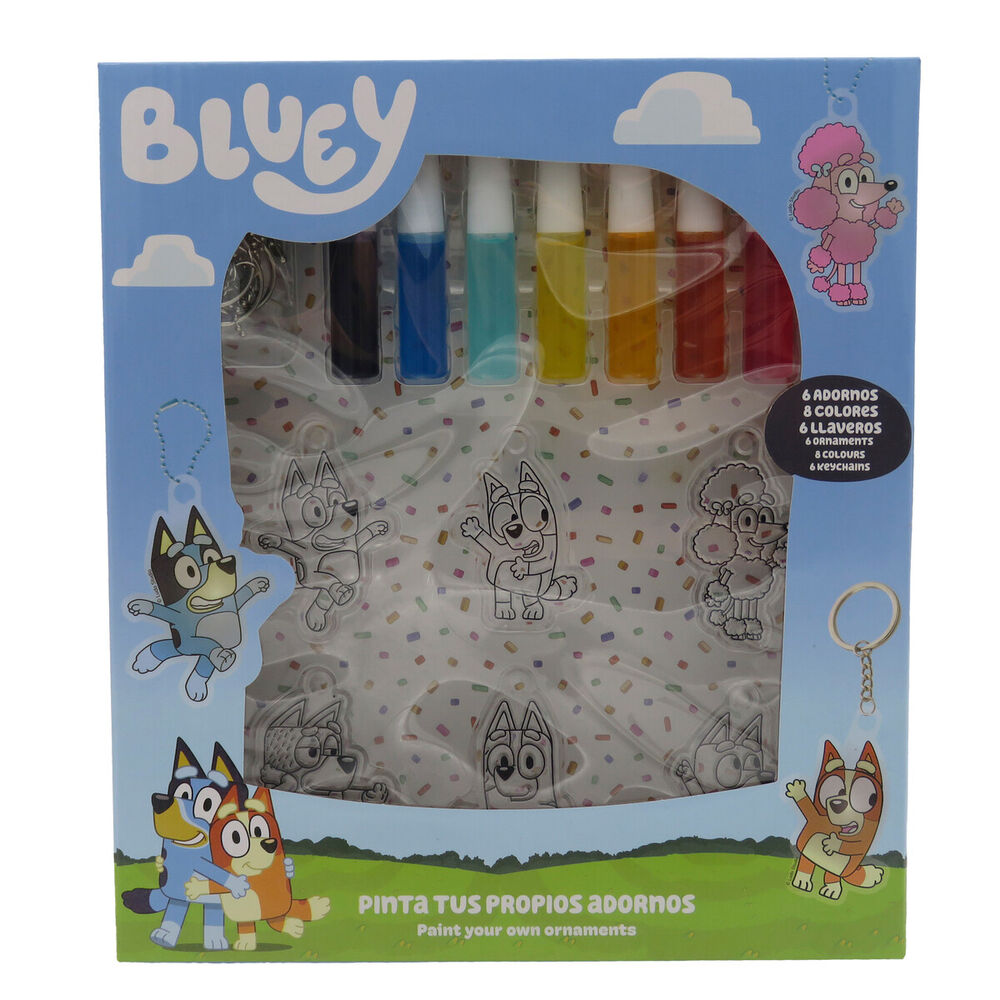 Coloriage Bluey decorative hangers, vue 2