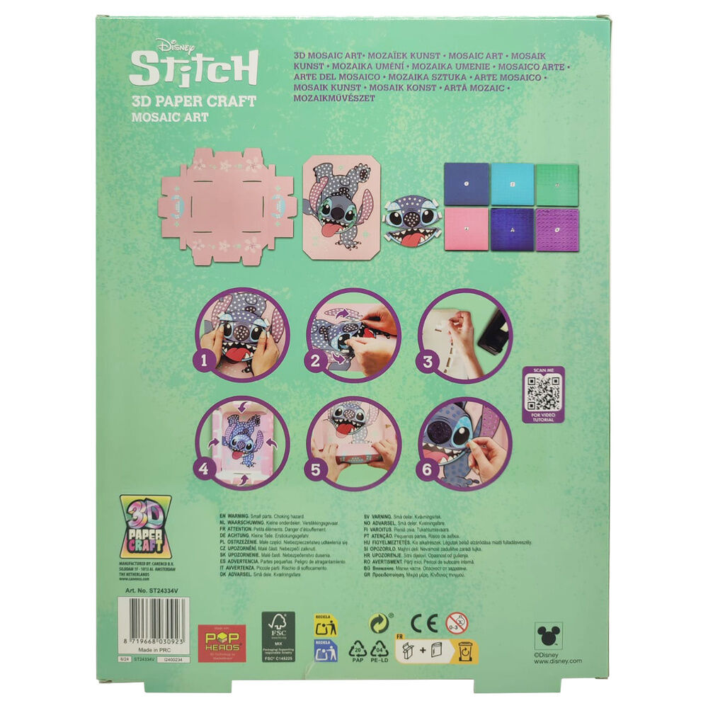 Coloriage Disney Stitch 3D paper craft