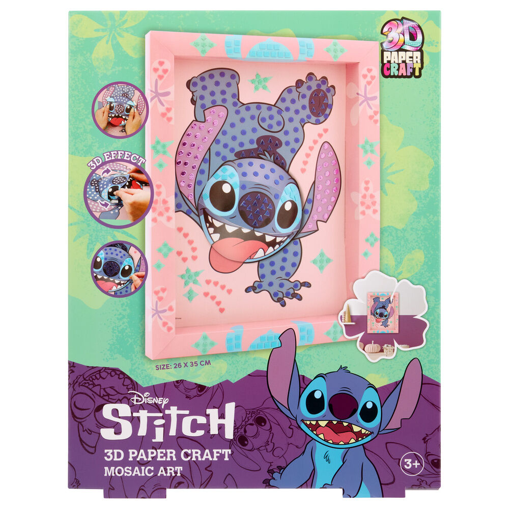 Coloriage Disney Stitch 3D paper craft, vue 3