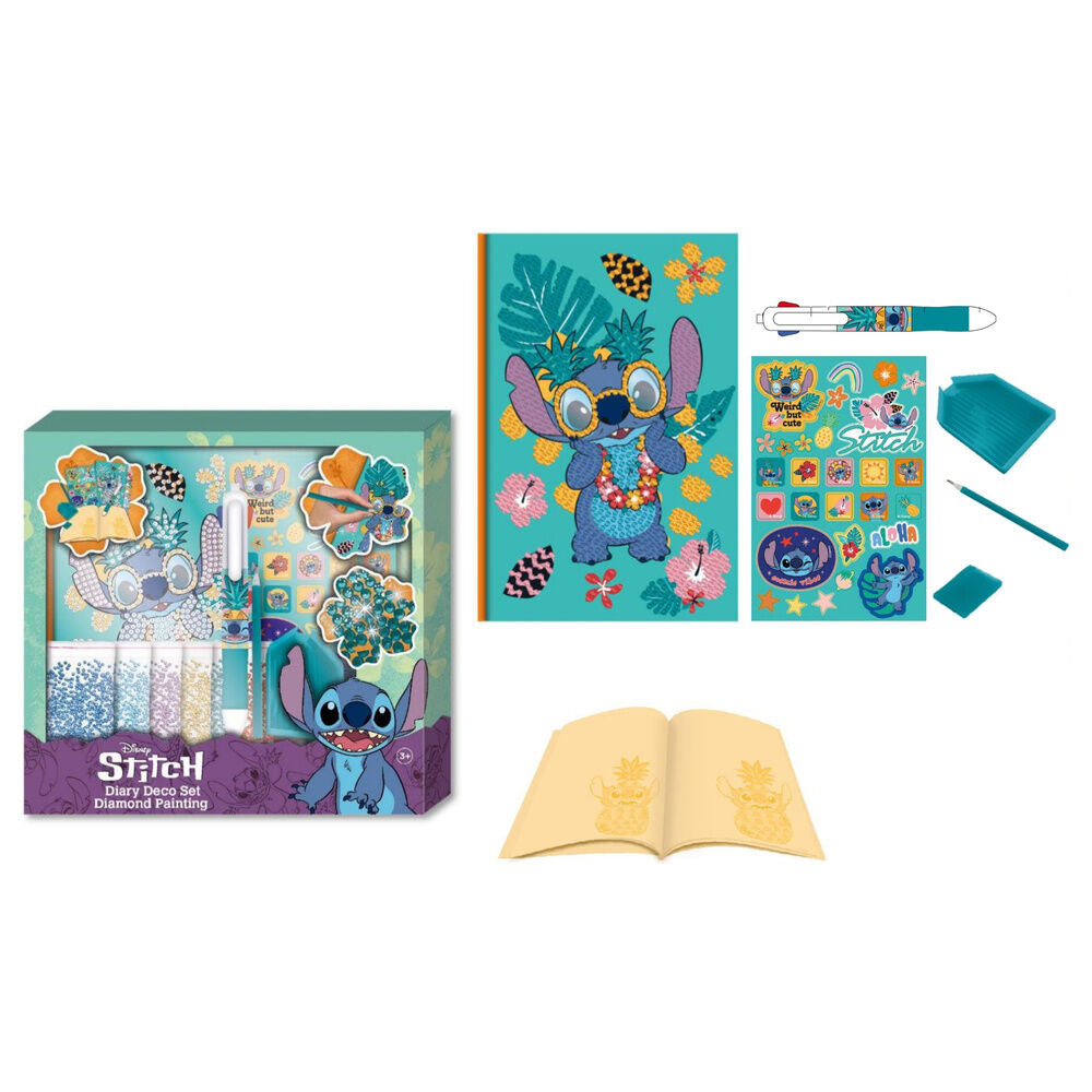 Coloriage Disney Stitch Diary Deco set, vue 2