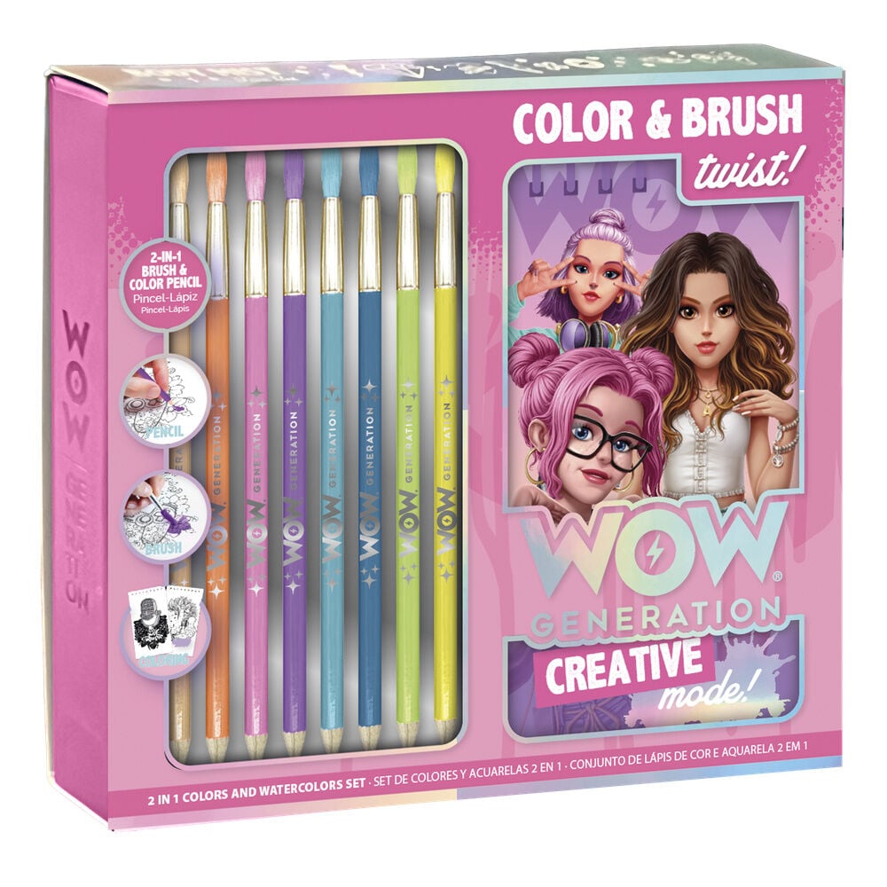 Coloriage Wow Generation colors and watercolors set