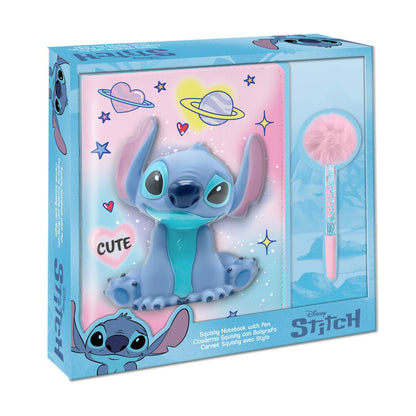 Cahier Disney Stitch Squshy + pompom pen