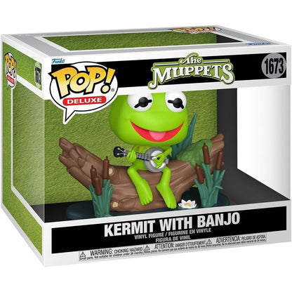 Figurine Funko POP! Deluxe Los Teleñecos Kermit with Banjo, vue 2