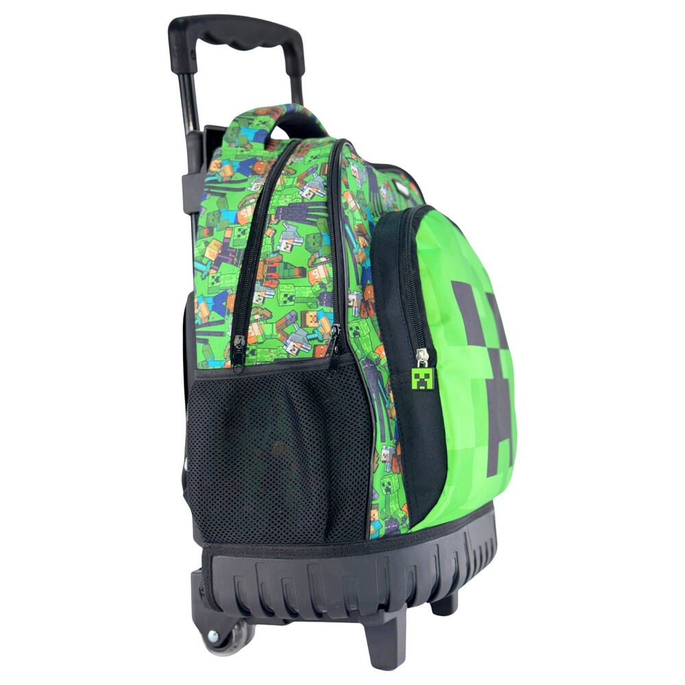 Cartable à roulettes Minecraft Face 44 cm