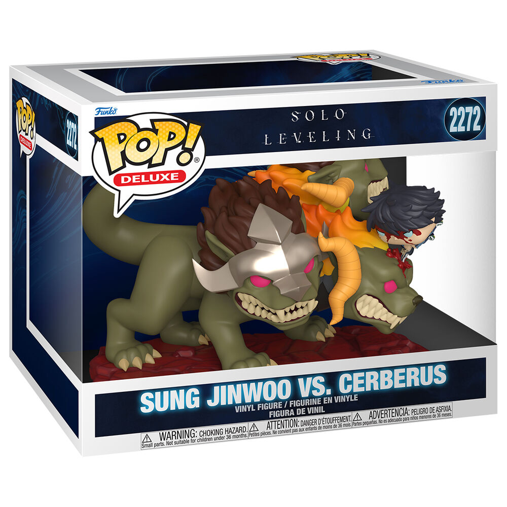 Figurine Funko POP! Deluxe Solo Leveling Sung Jinwoo vs. Cerberus, vue 2