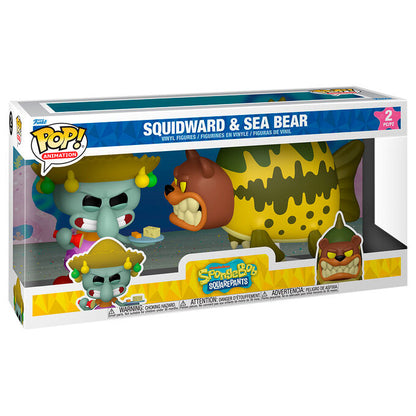 Figurine Funko POP! Blister 2 figuras POP Bob Esponja SquarePants Squidward & Sea Bear, vue 2