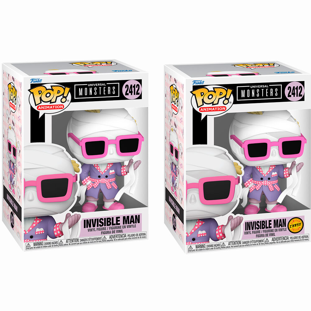 Figurine Funko POP! Universal Monsters Invisible Man 5 + 1 Chase, vue 5