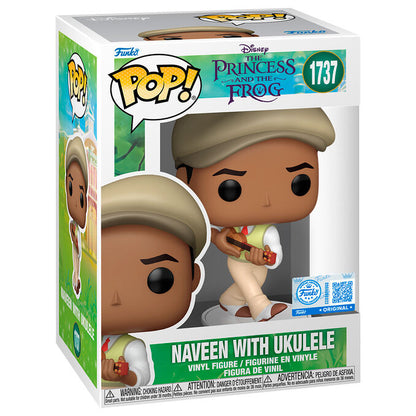 Figurine Funko POP! Disney Tiana y el Sapo Naveen with Ukulele