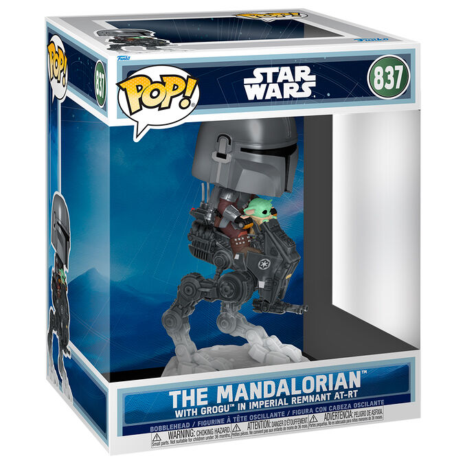 Figurine Funko POP! Rides Deluxe Star Wars Mandalorian & Grogu The Mandalorian with Grogu in Imperial Remnant AT RT