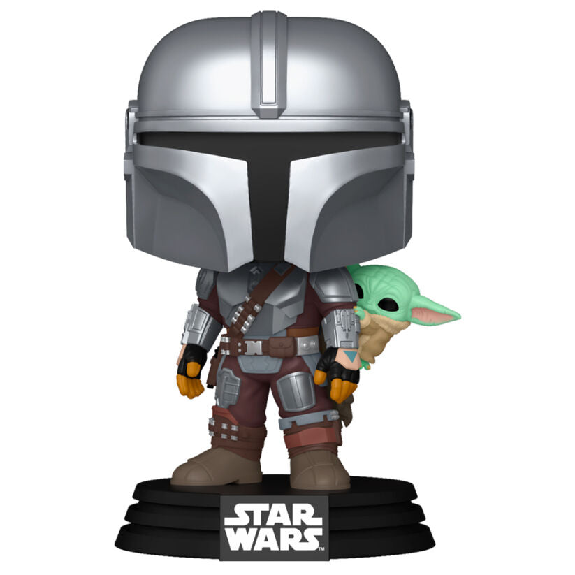 Figurine Funko POP! Star Wars Mandalorian & Grogu The Mandalorian with Grogu, vue 2