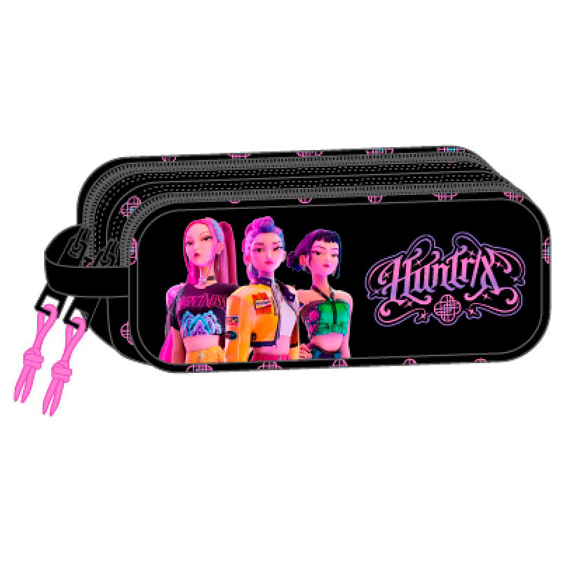 Trousse 3D double KPop Demon Hunters Negra