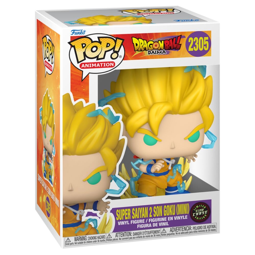 Figurine Funko POP! Dragon Ball Daima Super Saiyan Son Goku Mini 5 + 1 Chase, vue 3