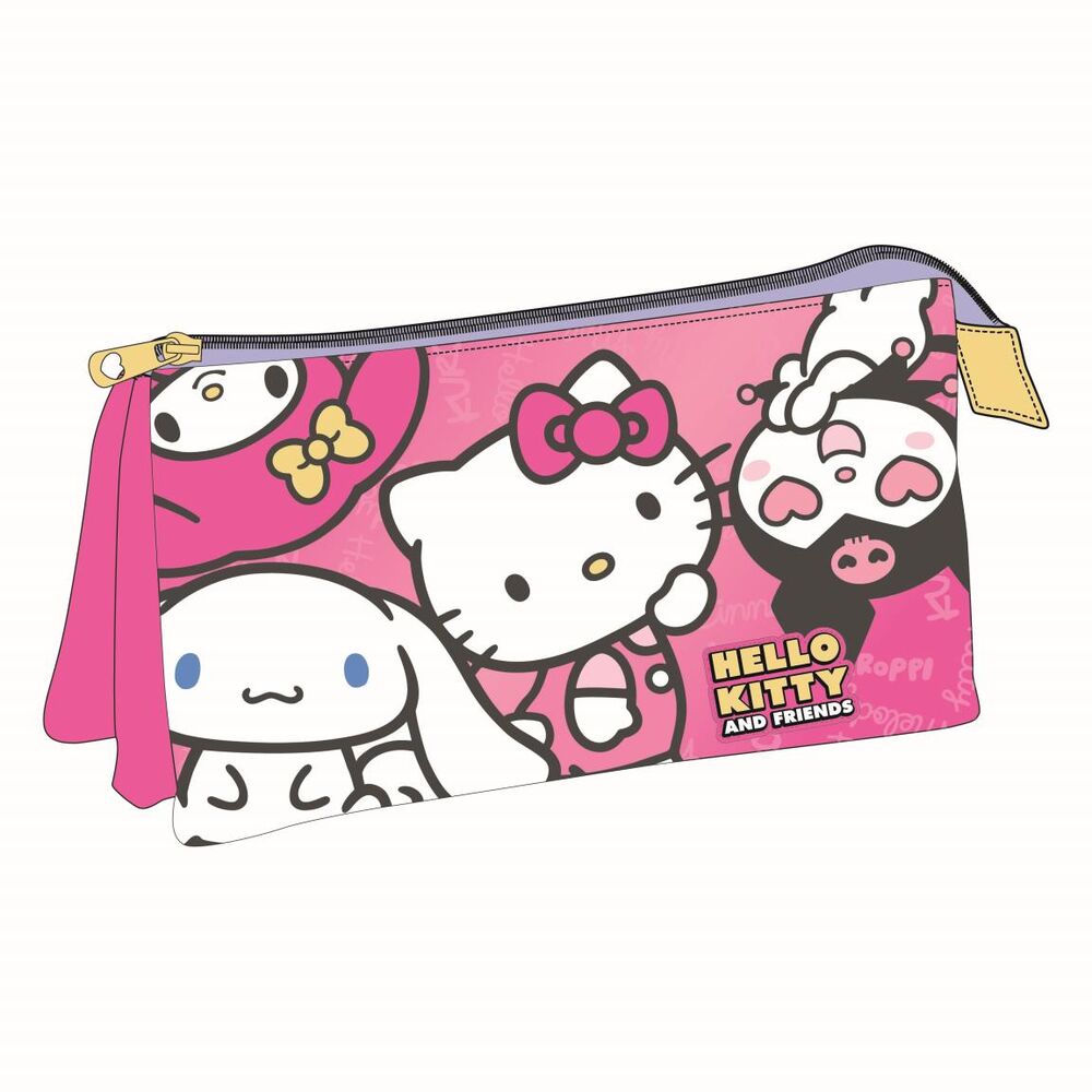 Trousse triple Hello Kitty and Friends