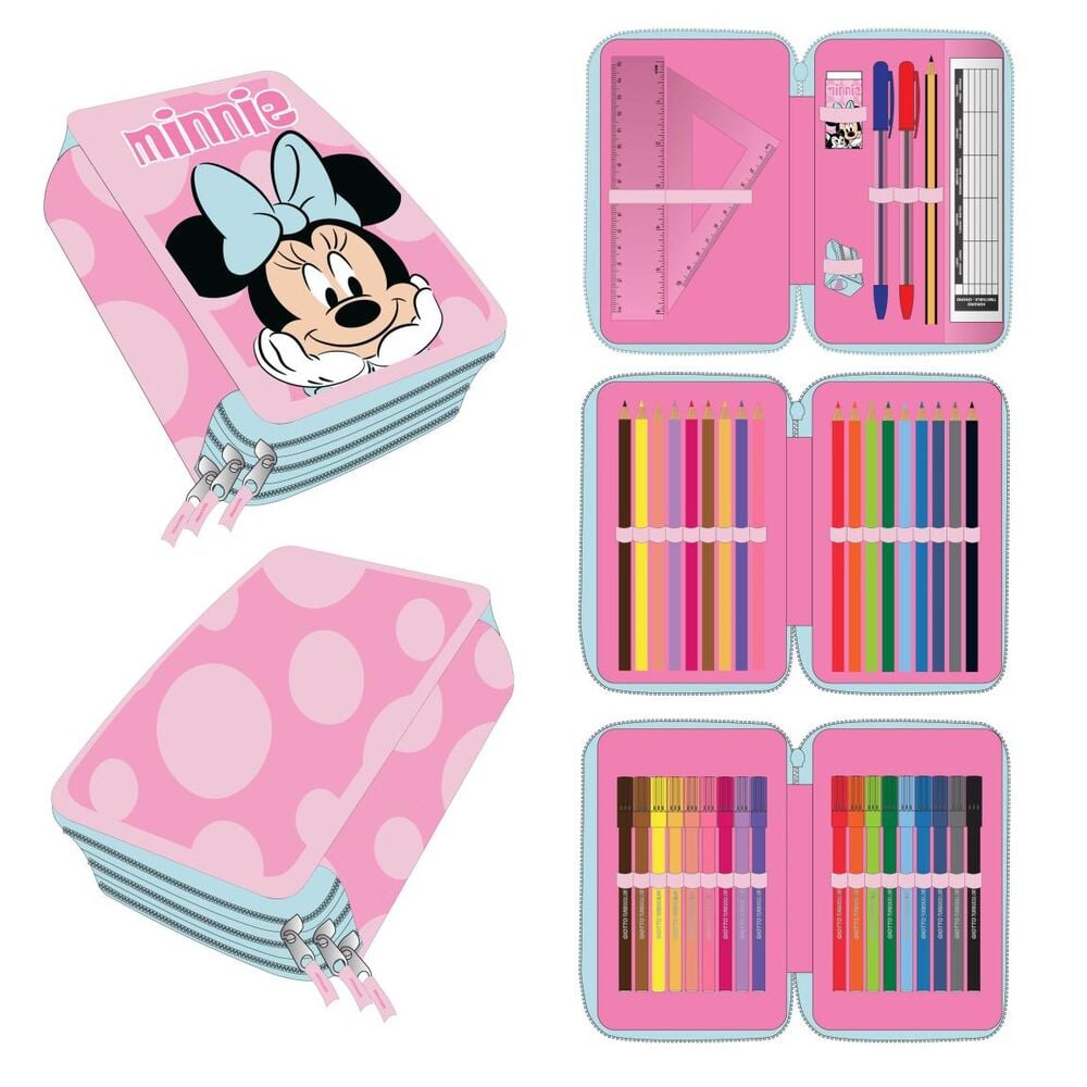 Trousse garnie triple Disney Minnie