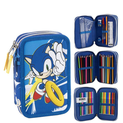 Trousse garnie triple Sonic the Hedgehog