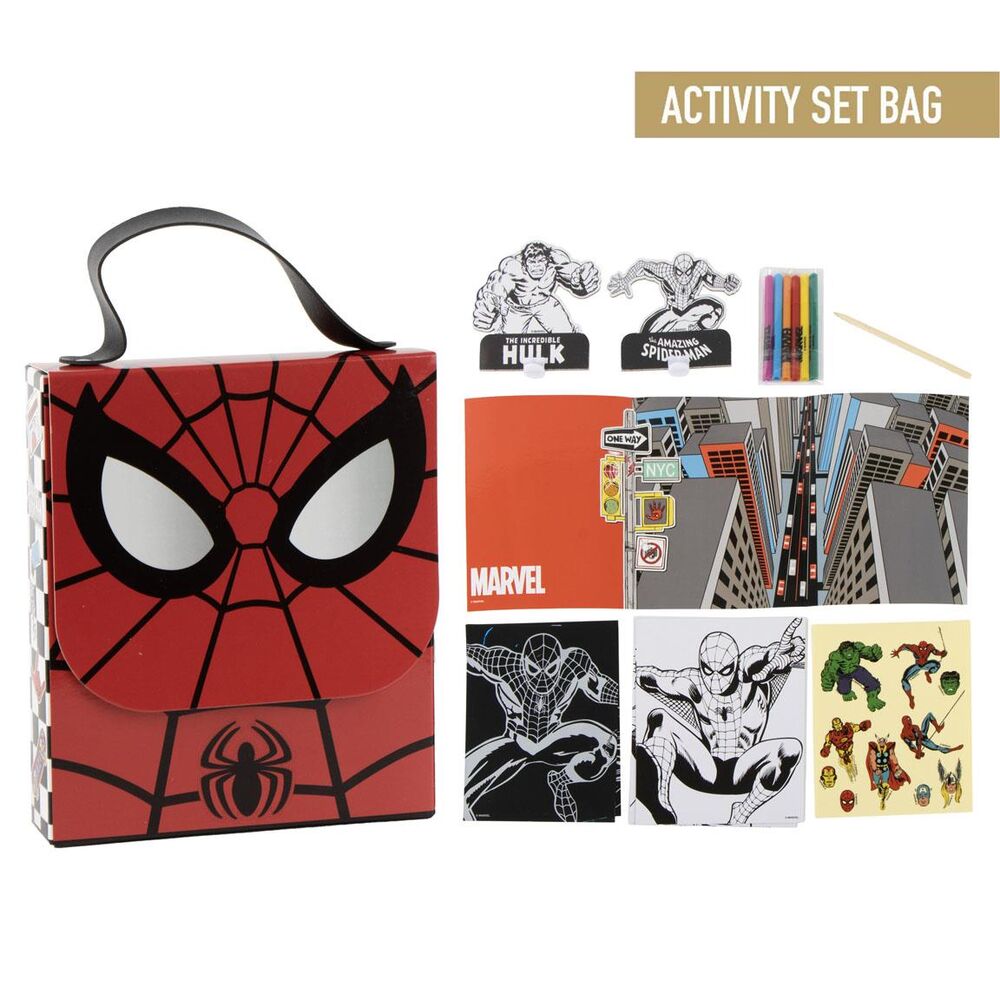 Coloriage Marvel Spiderman backpack set