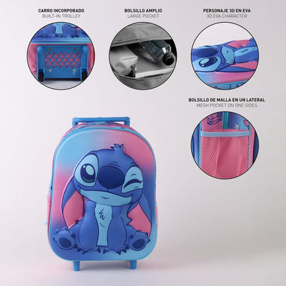 Cartable à roulettes 3D Disney Stitch 30 cm, vue 6