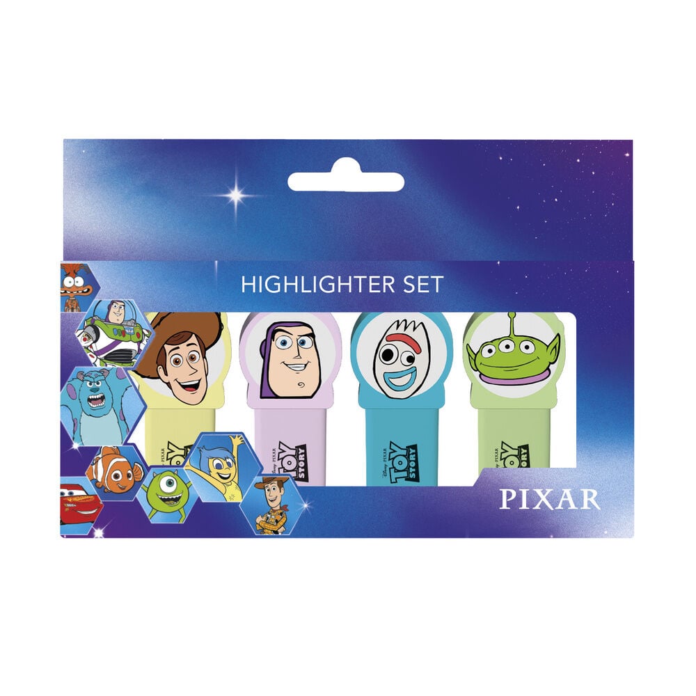 Coloriage Disney Pixar Toy Story set of 4 highlighters avec topper, vue 2
