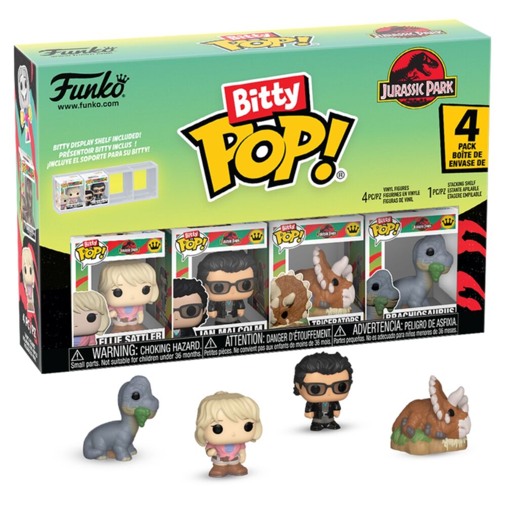 Figurine Funko POP! Blister 4 figuras Bitty POP Jurassic Park Triceratops