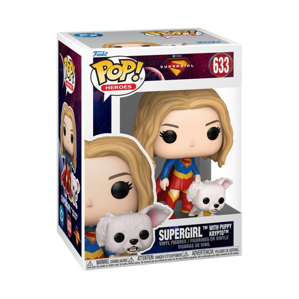 Figurine Funko POP! DC Comics Supergirl Buddy Supergirl with Puppy Krypto, vue 2