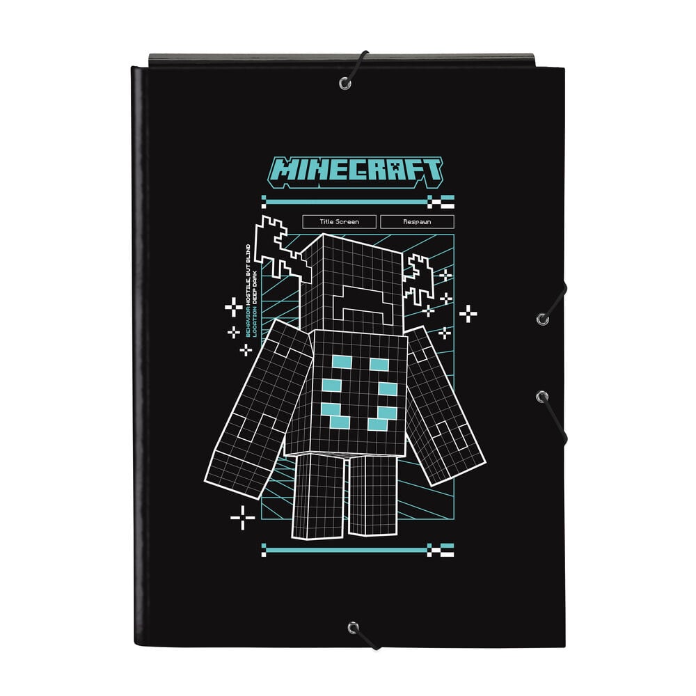 Accessoire scolaire Minecraft Screen A4 cardboard avec flaps