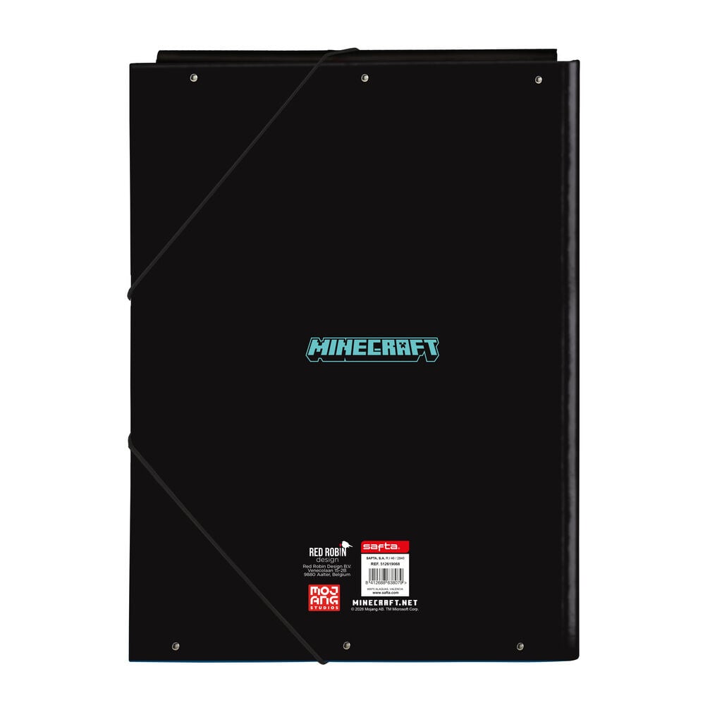 Accessoire scolaire Minecraft Screen A4 cardboard avec flaps, vue 2