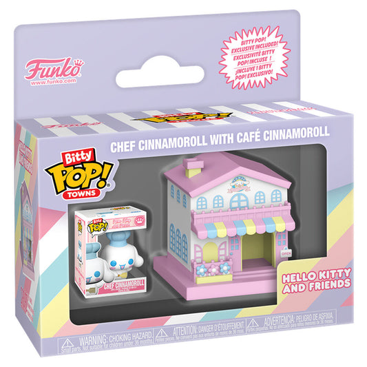 Figurine Funko POP! Bitty POP Town Hello Kitty and Friends Chef Cinnamoroll With Cafe Cinnamoroll