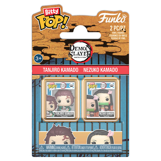 Figurine Funko POP! Blister 2 Bitty POP! Demon Slayer Tanjiro & Nezuko