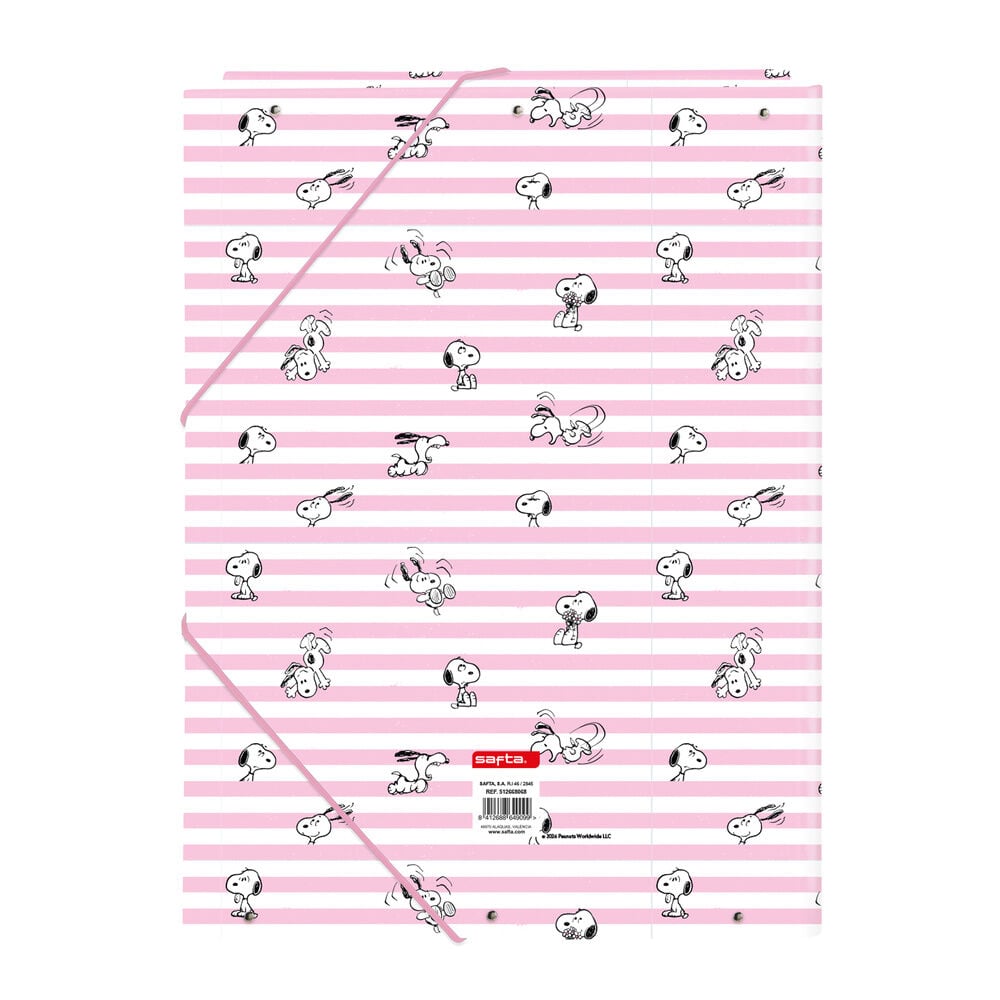 Accessoire scolaire Snoopy A4 cardboard avec flaps, vue 2