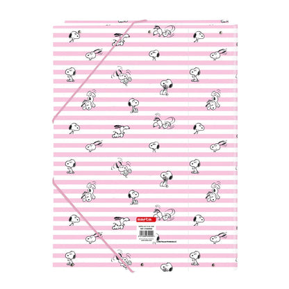 Accessoire scolaire Snoopy A4 cardboard avec flaps, vue 2