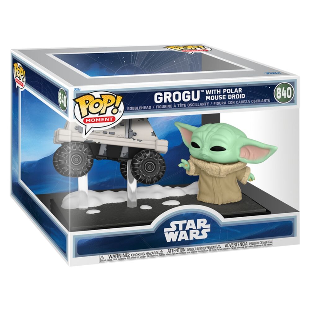 Figurine Funko POP! Moments Star Wars: The Mandalorian & Grogu Grogu with Polar Mouse Droid