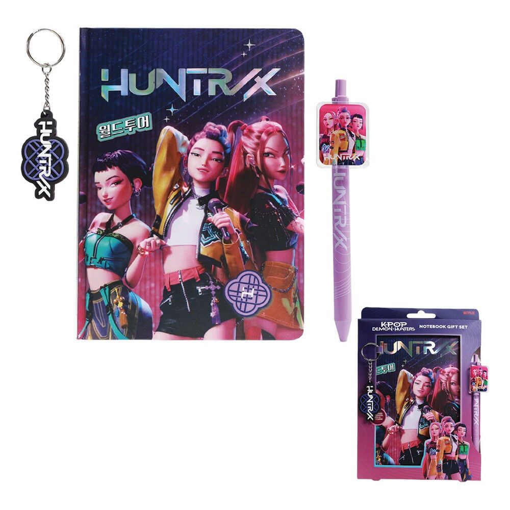 Cahier KPop Demon Hunters avec pen and keychain