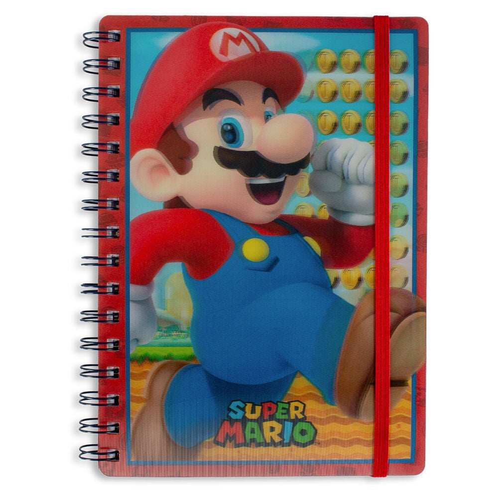 Cahier Super Mario Bros A5 lenticular, vue 2