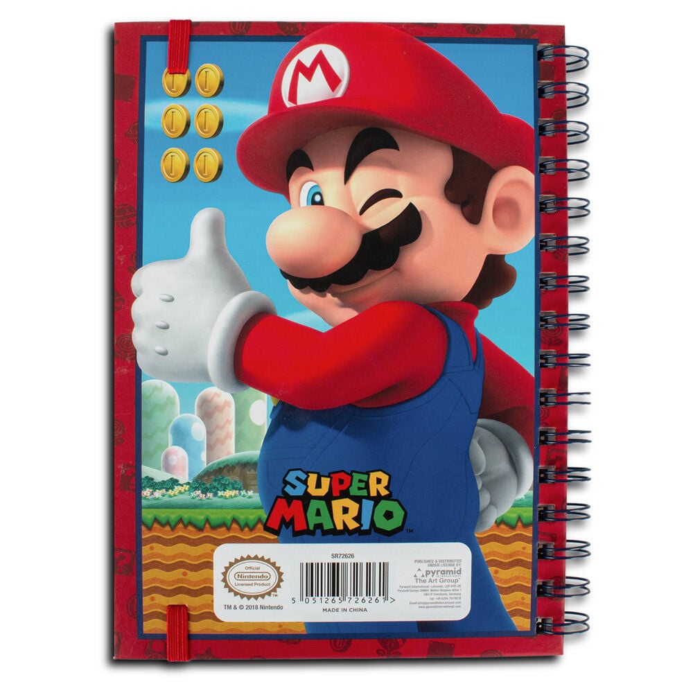 Cahier Super Mario Bros A5 lenticular, vue 4