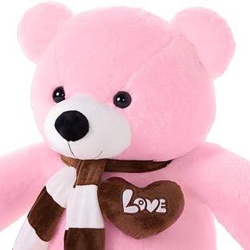 ours en peluche géant rose