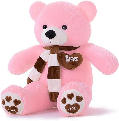 ours en peluche géant rose