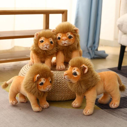 Lion cub plush toy family