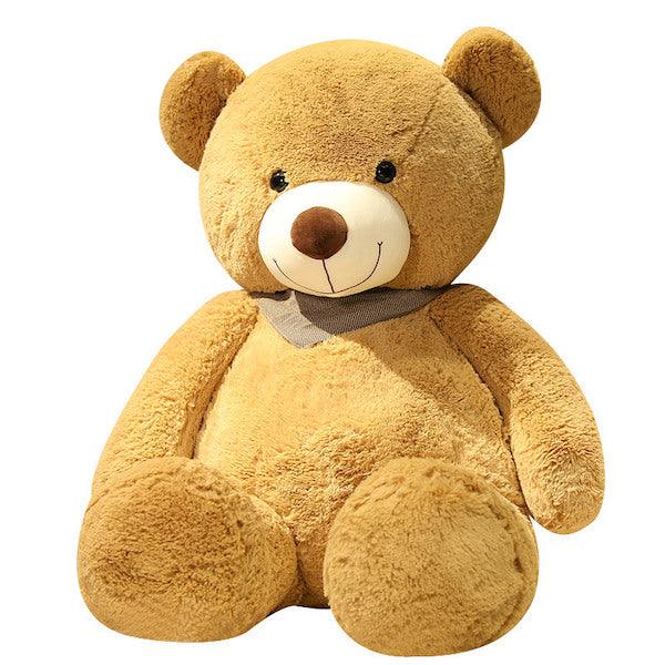 ours en peluche géant et son foulard