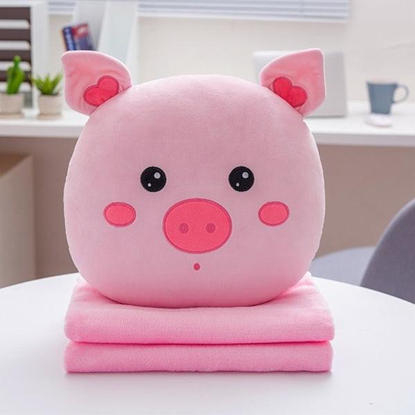 Kuscheltier Schwein mit Decke