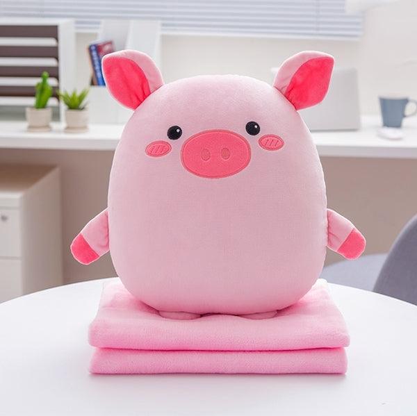 Kuscheltier Schwein mit Decke