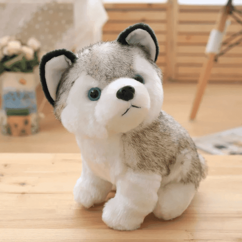 peluche-chien-husky-mignon