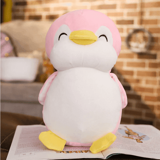 peluche-geante-pingouin-rose