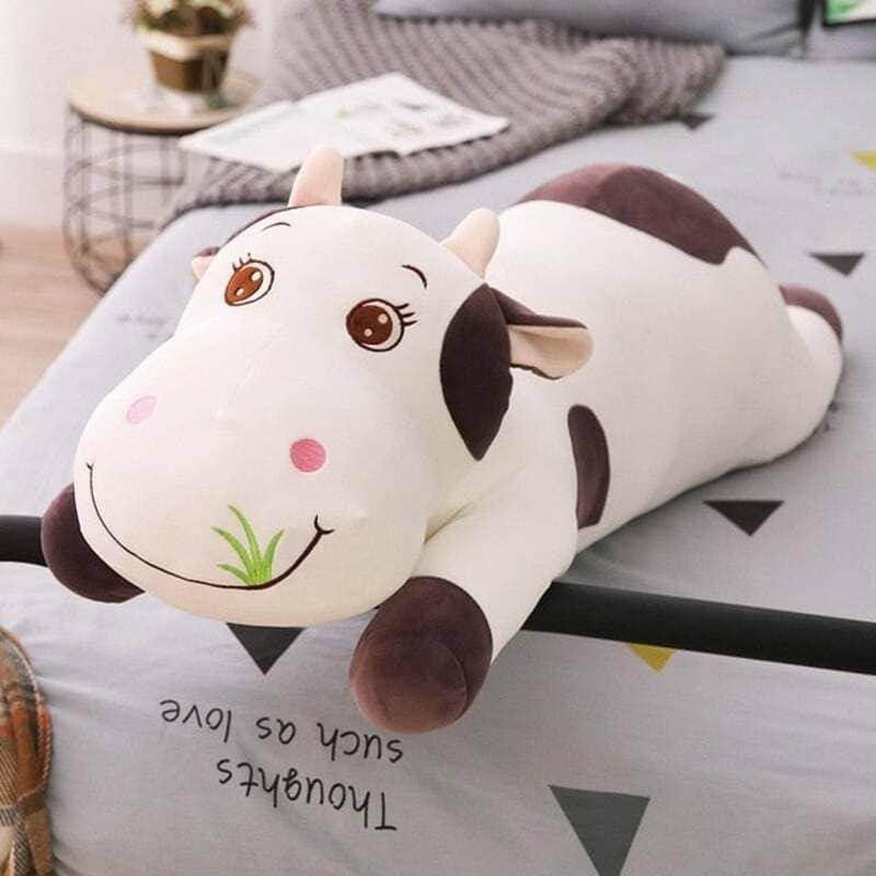 peluche-geante-vache-mignonne-marron