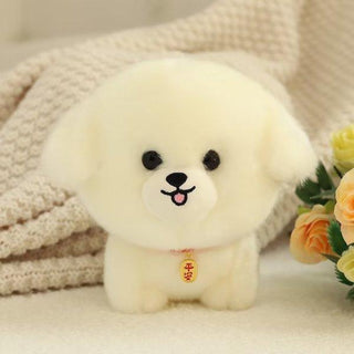 Peluche Chien Bichon Maltais