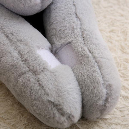 Riesen-Kuscheltier Hase Grau